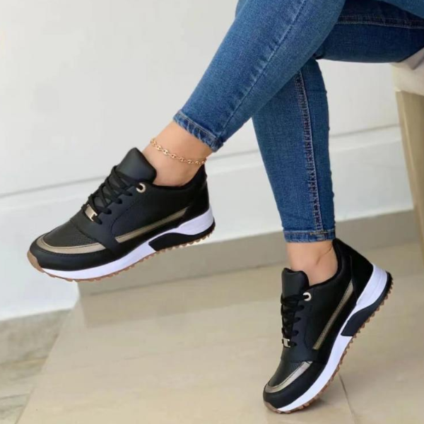 Vera | Dames Sneakers Plateau Retro Veters Dagelijks