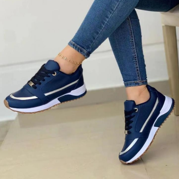 Vera | Dames Sneakers Plateau Retro Veters Dagelijks