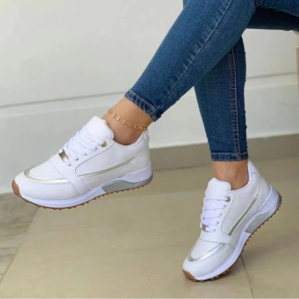 Vera | Dames Sneakers Plateau Retro Veters Dagelijks