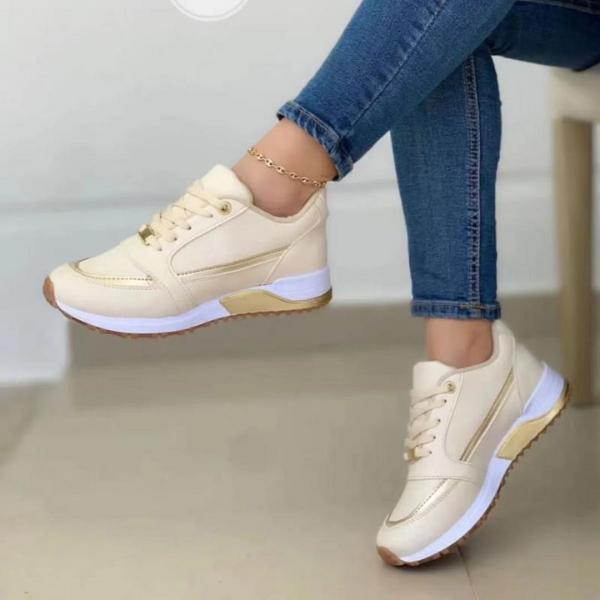 Vera | Dames Sneakers Plateau Retro Veters Dagelijks