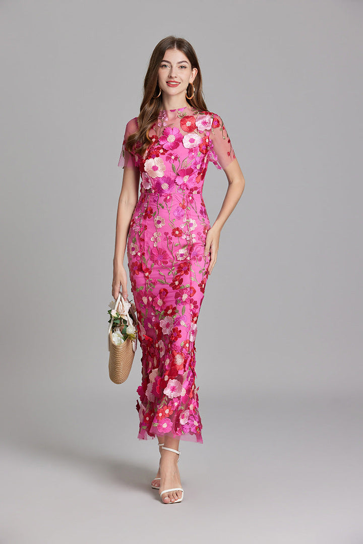 Vespera | Elegante Dames Mouwloze Maxi Jurk met Artistieke Bloemenprint