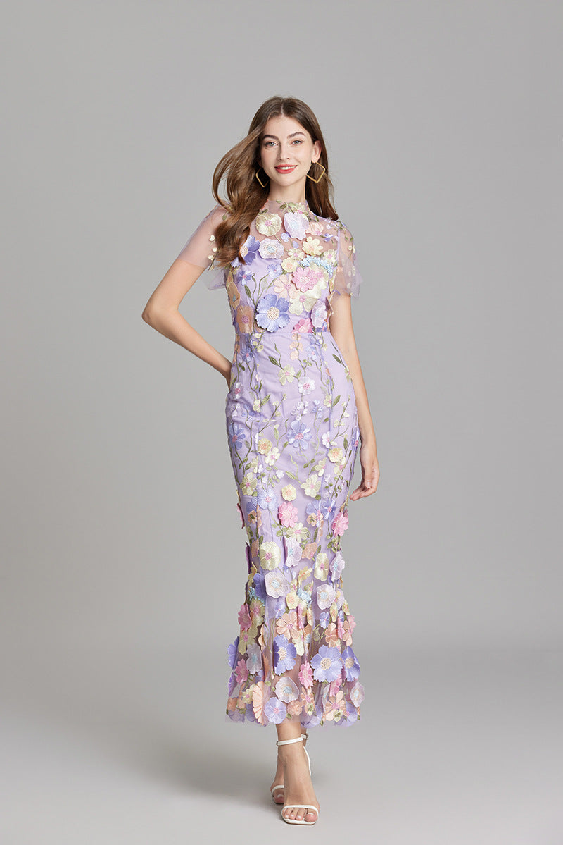 Vespera | Elegante Dames Mouwloze Maxi Jurk met Artistieke Bloemenprint