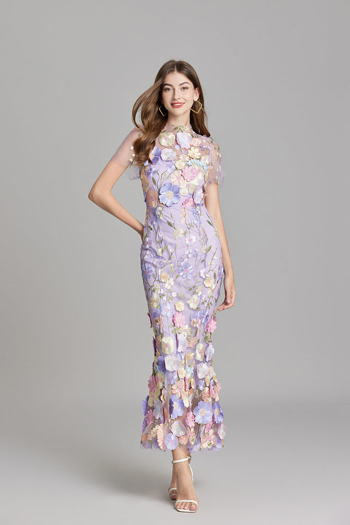 Vespera | Elegante Dames Mouwloze Maxi Jurk met Artistieke Bloemenprint