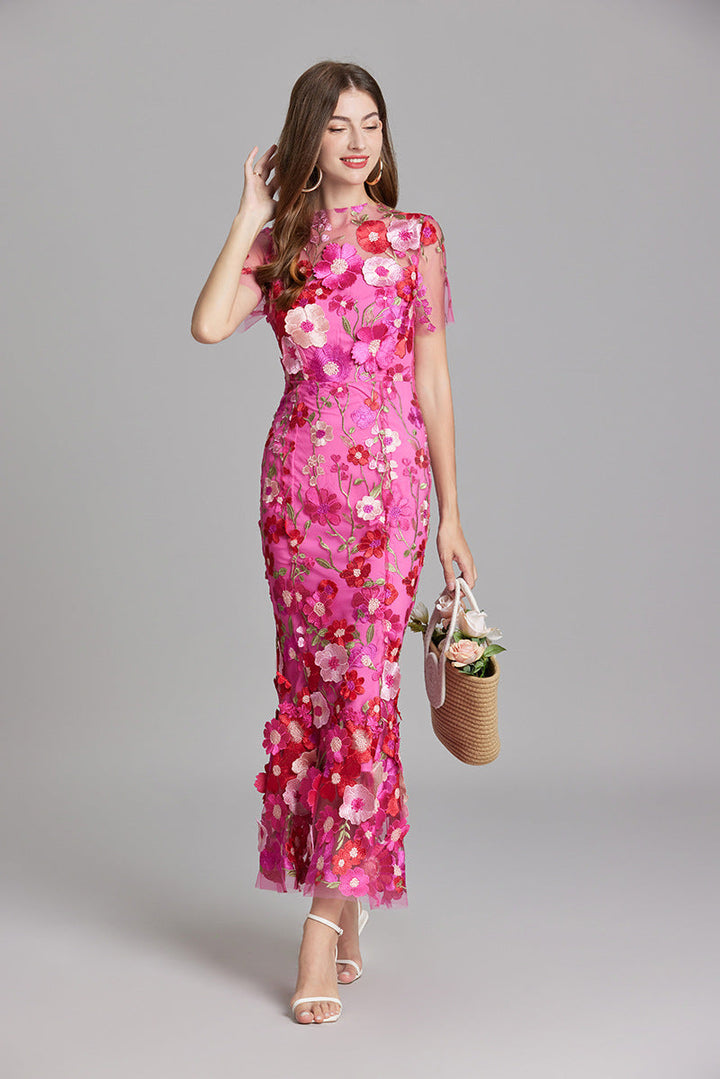 Vespera | Elegante Dames Mouwloze Maxi Jurk met Artistieke Bloemenprint