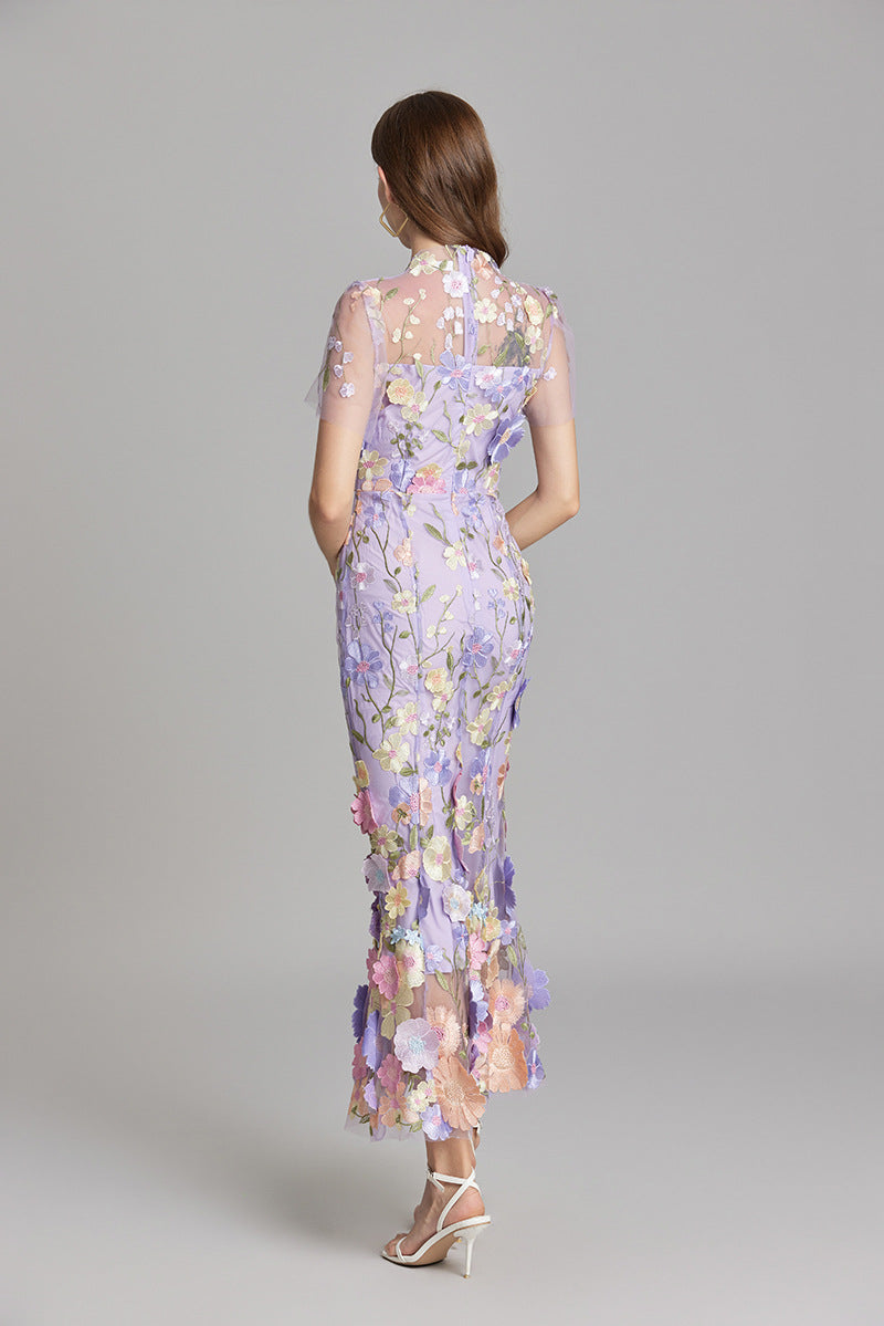 Vespera | Elegante Dames Mouwloze Maxi Jurk met Artistieke Bloemenprint
