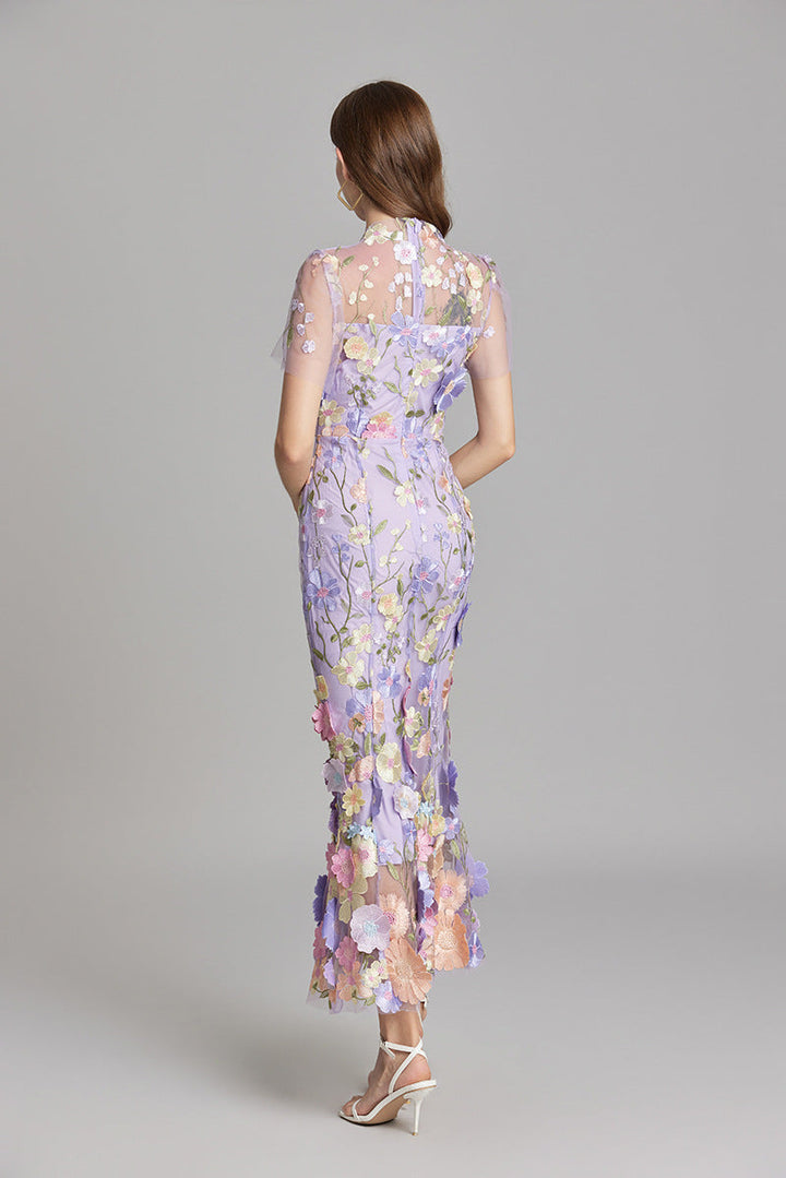 Vespera | Elegante Dames Mouwloze Maxi Jurk met Artistieke Bloemenprint