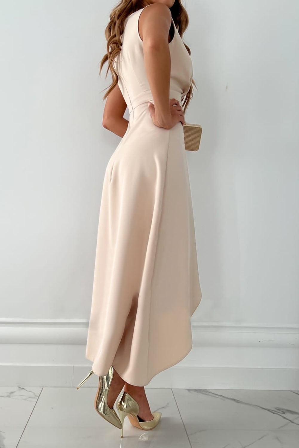 Ziva | Stijlvolle Dames Mouwloze Wikkel Maxi Jurk