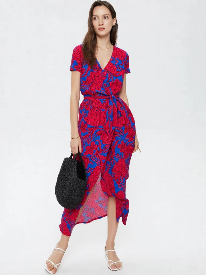 Sophie | Effortless Dames Maxi Jurk Bloemenprint Kant