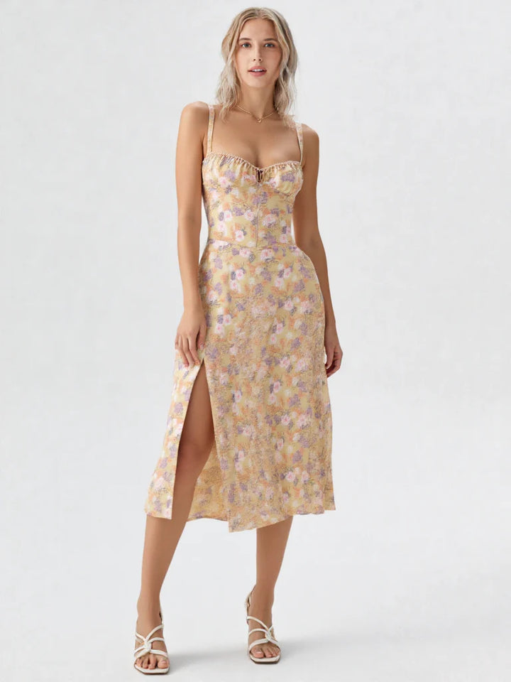 Elena | Stijlvolle Dames Corset Midi Jurk A-lijn